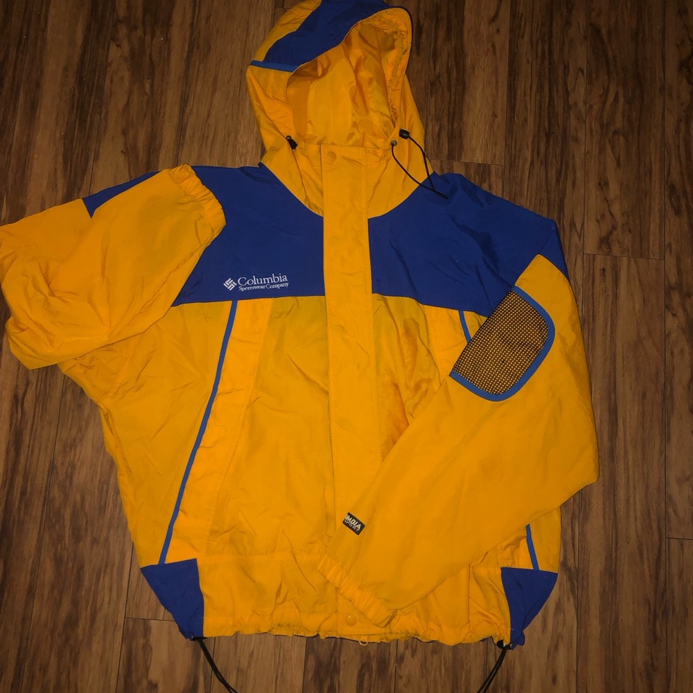 90’s vintage Columbia Gold and Blue Jacket